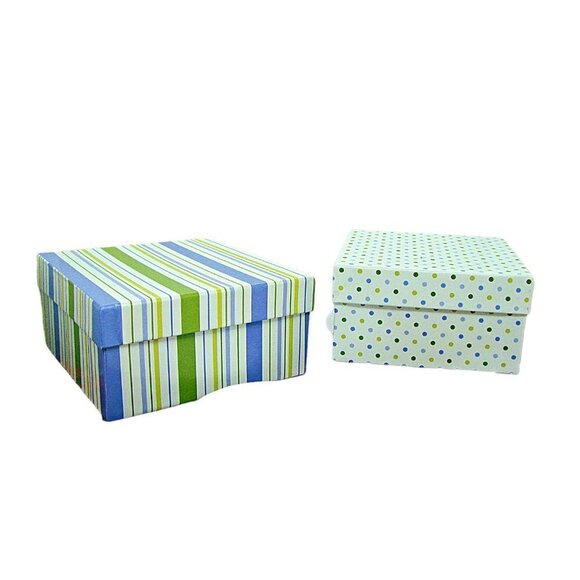 Lot 3 Holiday Nested Gift Boxes Nesting Sets Various Colors Designs and Sizes - Picture 8 of 10